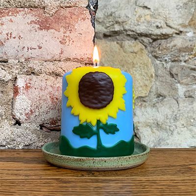 waxman sunflower candle image